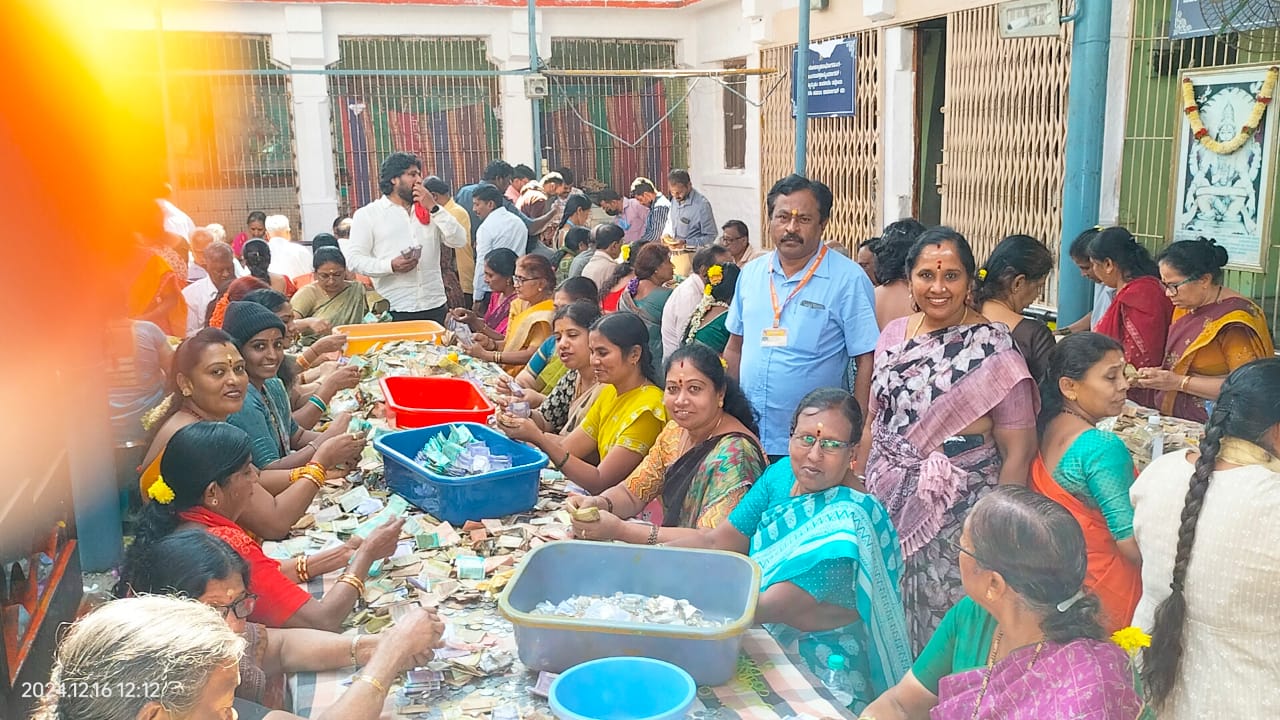 ಶ್ರೀ ಕ್ಷೇತ್ರ ಘಾಟಿ ಸುಬ್ರಮಣ್ಯ ದೇವಾಲಯದಲ್ಲಿ ಹುಂಡಿ ಎಣಿಕೆ