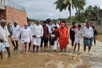 ತುಂಬಿ ಹರಿದ ಶಾಂತಿವನ ಮಿನಿಡ್ಯಾಂ  ಸಂತಸ ವ್ಯಕ್ತಪಡಿಸಿದ ತರಳಬಾಳು ಶ್ರೀಗಳು