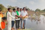 ವಿವಿ ಸಾಗರಕ್ಕೆ ಬಾಗಿನ ಅರ್ಪಿಸಿದ ಶೇಂಗಾನಾಡು ತಿಮ್ಮರಾಜ್ ಗೌಡ