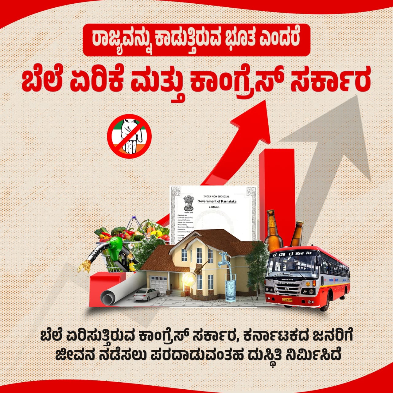 ಬೆಲೆ ಏರಿಕೆ ಮತ್ತು ಕಾಂಗ್ರೆಸ್ ಸರ್ಕಾರ ರಾಜ್ಯ ಕಾಡುತ್ತಿರುವ ಭೂತಗಳು