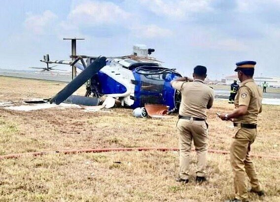 ಭಾರತೀಯ ಹೆಲಿಕ್ಯಾಪ್ಟರ್ ಪತನ ಮೂರು ಮಂದಿ ಸಿಬ್ಬಂದಿ ಸಾವು