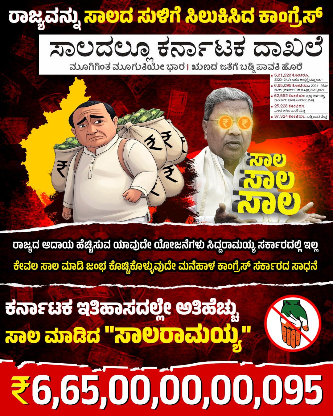 ಸ್ವಯಂ ಘೋಷಿತ ಆರ್ಥಿಕ ತಜ್ಞ ಸಾಲರಾಮಯ್ಯ ಸಾಲ ಮಾಡುವುದೇ ಸಾಧನೆಯೇ?