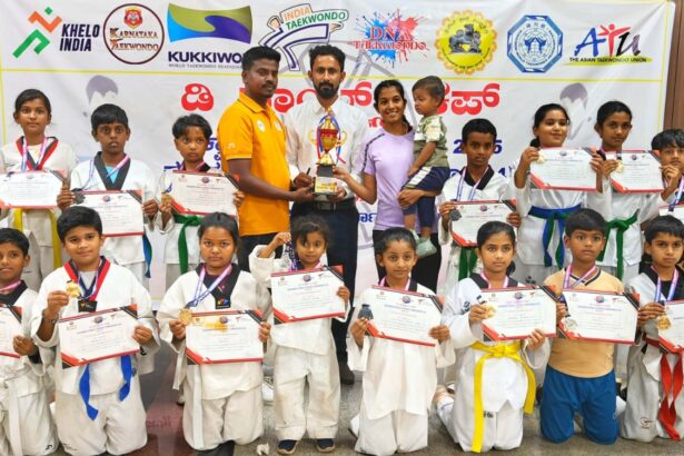 ಟೇಕ್ವಾಂಡೋ ಸ್ಪರ್ಧೆಯಲ್ಲಿ ಚಿನ್ನದ ಪದಕ ಪಡೆದ 12 ಮಕ್ಕಳು
