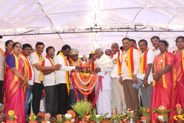 ಕನ್ನಡ ಭಾಷೆ ಉಳಿಸಿ ಬೆಳೆಸಲು ಸಾಹಿತ್ಯ ಸಮ್ಮೇಳನಗಳು ಸಹಕಾರಿ-ಕೆ. ಹೆಚ್. ಮುನಿಯಪ್ಪ