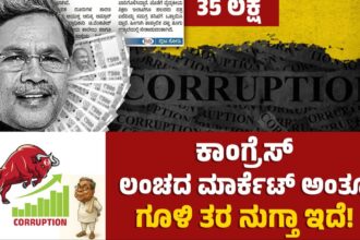 ಗೂಳಿಯಂತೆ ಮುನ್ನುಗ್ಗುತ್ತಿರುವ ಭ್ರಷ್ಟ ಕಾಂಗ್ರೆಸ್‌ನ “ಲಂಚದ ಮಾರ್ಕೆಟ್‌”