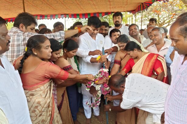 ಕುಡಿಯುವ ನೀರಿನ ಟ್ಯಾಂಕ್‌ಗೆ ಶಾಸಕ ಕೆ.ಸಿ. ವೀರೇಂದ್ರ ಪಪ್ಪಿ ಭೂಮಿ ಪೂಜೆ