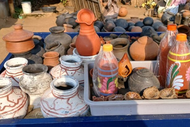 ಮಾರುಕಟ್ಟೆಗೆ ಲಗ್ಗೆ ಇಟ್ಟ ಕಲರ್ ಕಲರ್ ಮಣ್ಣಿನ ಮಡಿಕೆಗಳು
