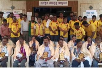 ಸ್ವಚ್ಛತಾ ಸಿಬ್ಬಂದಿಗಳಿಗೆ ಸನ್ಮಾನ ಮಾಡಿ ಕಾರ್ಮಿಕ ದಿನಾಚರಣೆ ಮಾಡಿದ ಕೆ ಆರ್ ಎಸ್ ಪಕ್ಷ 