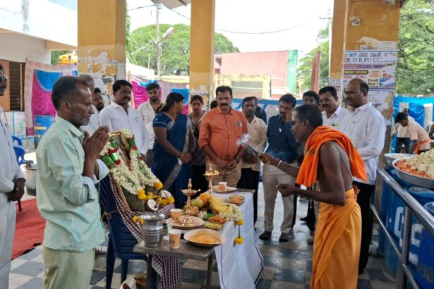 ಕರಗ ಮಹೋತ್ಸವದ ಪ್ರಯುಕ್ತ ಅನ್ನ ದಾಸೋಹಕ್ಕೆ ಚಾಲನೆ