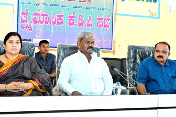 ಶಾಸಕ ಎಂ.ಚಂದ್ರಪ್ಪ ಅಧ್ಯಕ್ಷತೆಯಲ್ಲಿ ನಡೆದ ತ್ರೈಮಾಸಿಕ ಕೆಡಿಪಿ ಸಭೆ