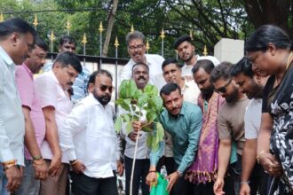 ಗಿಡ ನೆಟ್ಟು ಪೋಷಿಸುವ ಹೊಣೆ ಹೊತ್ತ ಜೆಡಿಎಸ್ ಕಾರ್ಯಕರ್ತರು