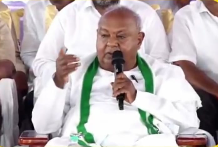 ರಾಜ್ಯದ ಅಭಿವೃದ್ಧಿಗೆ ಕಾಂಗ್ರೆಸ್ ಸರ್ಕಾರ ಸಹಕಾರ ನೀಡುತ್ತಿಲ್ಲ- ದೇವೇಗೌಡ