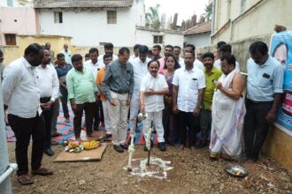 ಪಾಲಿ ಹೌಸ್ ಕಟ್ಟಡ ನಿರ್ಮಾಣಕ್ಕೆ ಭೂಮಿ ಪೂಜೆ