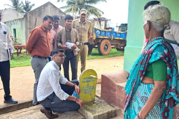 ಗ್ರಾಪಂಗೆ ದಿಢೀರ್ ಭೇಟಿ ನೀಡಿದ ಜಿಪಂ ಸಿಇಒ, ಜೆಜೆಎಂ ಕಾಮಗಾರಿ ಪರಿಶೀಲನೆ