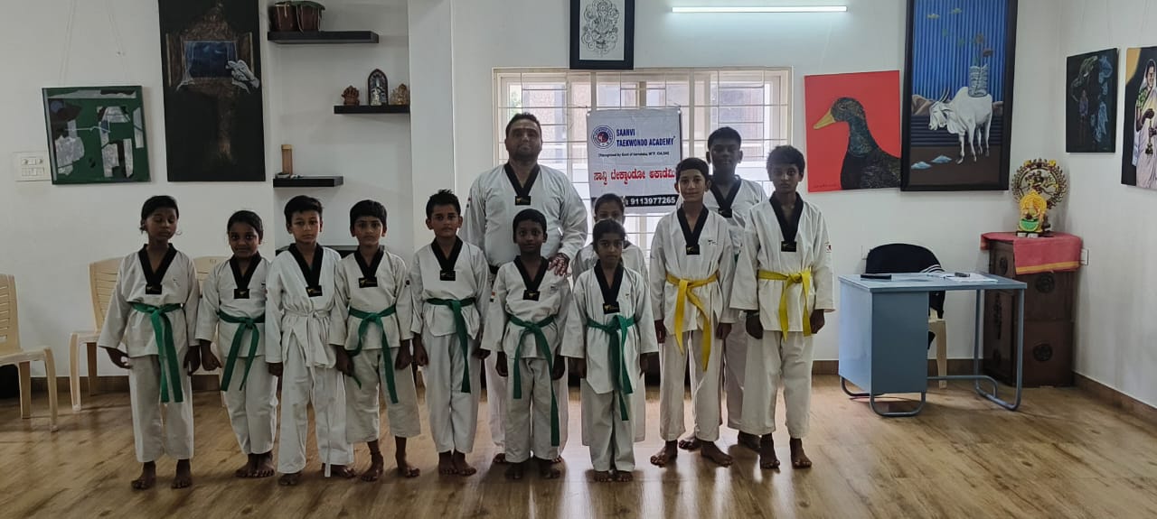 ಸಾನ್ವಿ ಟೈಕೊಂಡೋ ಬೆಲ್ಟ್ ಎಕ್ಸಾಮ್ ನಲ್ಲಿ ವಿದ್ಯಾರ್ಥಿಗಳ ಸಾಧನೆ