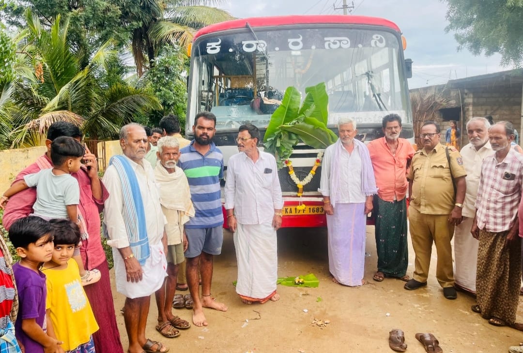 ಮಾವಿನಮಡು ಗ್ರಾಮದಿಂದ ಸಂಚಾರ ಆರಂಭಿಸಿದ ಸಾರಿಗೆ ಬಸ್