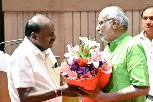 ಎನ್ ಡಿಎ ಅಭ್ಯರ್ಥಿ ಅಭಿನಂದಿಸಿದ ಕೇಂದ್ರ ಸಚಿವ ಕುಮಾರಸ್ವಾಮಿ