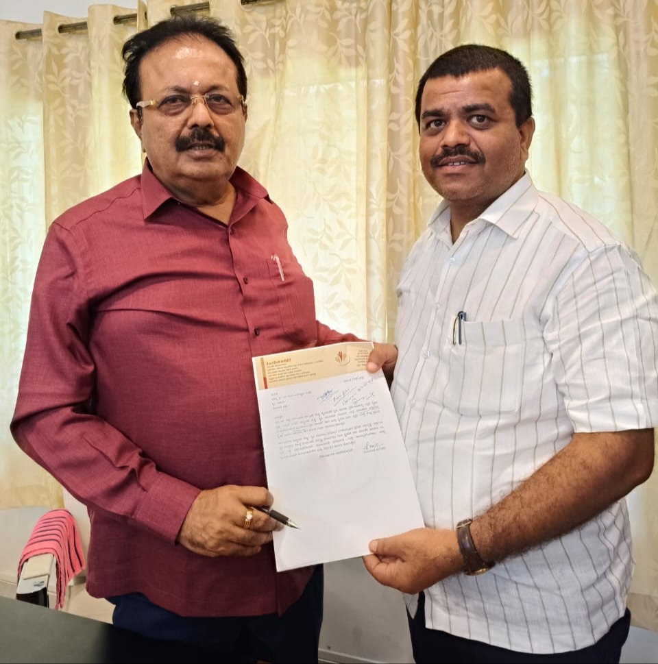 ರೈತರಿಗೆ ಸಾವಿರ ಹಸು ಕೊಡಿಸಲು ಕೃಷಿ ಸಚಿವರಿಗೆ ಮನವಿ ಸಲ್ಲಿಸಿದ ಕಂದಿಕೆರೆ ಜಗದೀಶ್