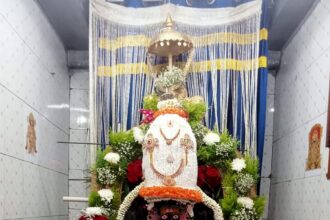 ನವರಾತ್ರಿ ಪ್ರಯುಕ್ತ ಪೇಟೆ ಮಾರಮ್ಮ ದೇವಿಗೆ ಕರಗದ ಅಲಂಕಾರ