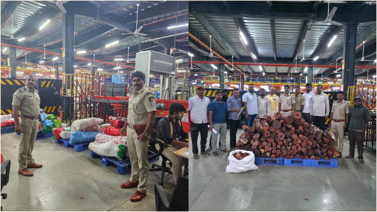 ರಕ್ತಚಂದನ ತುಂಡುಗಳ ಮಾರಾಟ ಮಾಡುತ್ತಿದ್ದ ಕಳ್ಳರ ಬಂಧನ