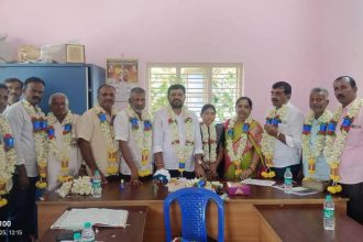 ವಿಎಸ್ಎಸ್ಎನ್ ಅಧ್ಯಕ್ಷರಾಗಿ ಚಂದ್ರಶೇಖರ, ಉಪಾಧ್ಯಕ್ಷರಾಗಿ ನೀಲವೇಣಿ ಅವಿರೋಧ ಆಯ್ಕೆ