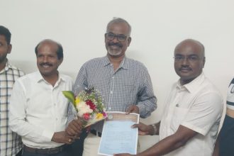 ಕಾರ್ಯನಿರತ ಪತ್ರಕರ್ತರ ಸಂಘ: ಜಿಲ್ಲಾ ಚುನಾವಣಾಧಿಕಾರಿಯಾಗಿ ಚಿಕ್ಕಪ್ಪನಹಳ್ಳಿ ಷಣ್ಮುಖ ಅಧಿಕಾರ ಸ್ವೀಕಾರ