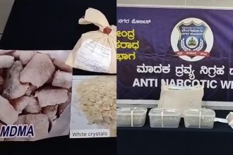 ಪೊಲೀಸರ ಮಿಂಚಿನ ಕಾರ್ಯಾಚರಣೆ, 5.50 ಕೋಟಿ ಡ್ರಗ್ಸ್​  ವಶ