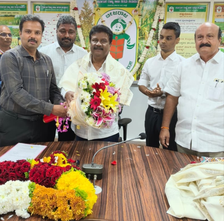 ಬೀಜ ನಿಗಮದ ನೂತನ ಅಧ್ಯಕ್ಷರಾಗಿ ಆಂಜನಪ್ಪ ಅಧಿಕಾರ ಸ್ವೀಕಾರ