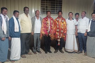 ಕೋವೇರಹಟ್ಟಿ ರವಿವರ್ಮ, ದ್ಯಾಮೇಗೌಡರಿಗೆ ಸನ್ಮಾನ