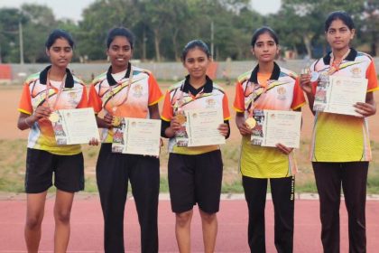 ಬಾಲಕಿಯರ ರಿಲೇ ಓಟದಲ್ಲಿ ಸರ್ಕಾರಿ ವಿಜ್ಞಾನ ಕಾಲೇಜು ಚಾಂಪಿಯನ್