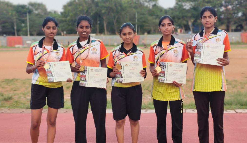 ಬಾಲಕಿಯರ ರಿಲೇ ಓಟದಲ್ಲಿ ಸರ್ಕಾರಿ ವಿಜ್ಞಾನ ಕಾಲೇಜು ಚಾಂಪಿಯನ್