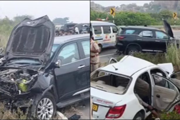 ಎರಡು ಕಾರುಗಳ ಮಧ್ಯ ಭೀಕರ ಅಪಘಾತ, 5 ಮಂದಿ ದುರ್ಮರಣ