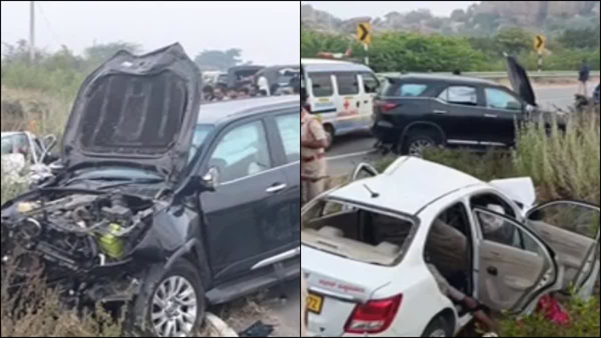 ಎರಡು ಕಾರುಗಳ ಮಧ್ಯ ಭೀಕರ ಅಪಘಾತ, 5 ಮಂದಿ ದುರ್ಮರಣ