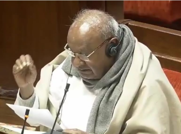 ವಂದೇ ಮಾತರಂ ಗೀತೆ ಚರ್ಚೆಯಲ್ಲಿ ಭಾಗವಹಿಸಿದ ದೇವೇಗೌಡರು