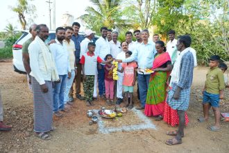 ಸಿ.ಸಿ ರಸ್ತೆ ನಿರ್ಮಾಣ ಕಾಮಗಾರಿಗೆ ಚಾಲನೆ ನೀಡಿದ ಸಚಿವ ಸುಧಾಕರ್