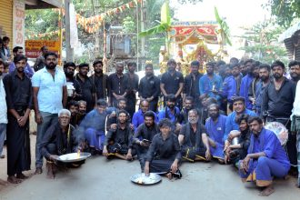 ಅಯ್ಯಪ್ಪ ಸ್ವಾಮಿ ಮಂಡಲ ಪೂಜೆಯಲ್ಲಿ ಪಾಲ್ಗೊಂಡ ಮಾಲಾಧಾರಿ ಭಕ್ತರು