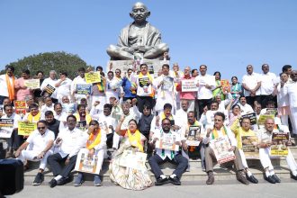 ಕಾಂಗ್ರೆಸ್ ಸರ್ಕಾರದ ವಿರುದ್ಧ ಎನ್.ಡಿ.ಎ ಹೋರಾಟ