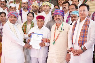 ಮನರೇಗಾ ಯೋಜನೆ ಮರುಸ್ಥಾಪನೆಗೆ ಆಗ್ರಹಿಸಿ ಕಾಂಗ್ರೆಸ್ ಪ್ರತಿಭಟನೆ