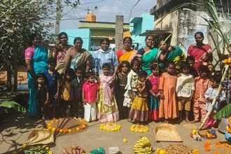 ಅಂಗನವಾಡಿ ಕೇಂದ್ರದಲ್ಲಿ ಸಂಕ್ರಾಂತಿ ಸಂಭ್ರಮ