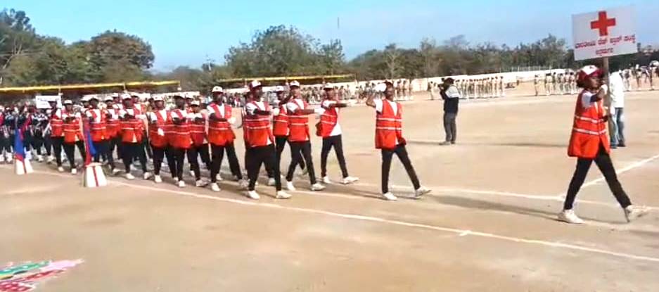 ಗಣರಾಜ್ಯೋತ್ಸವ ಪಥಸಂಚಲನದಲ್ಲಿ ರೆಡ್‍ಕ್ರಾಸ್ ತಂಡ ಭಾಗಿ