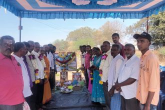 ಶ್ರೀ ಮಾಚೀದೇವರ  ದೇವಾಲಯದ ನಿರ್ಮಾಣಕ್ಕೆ ಚಾಲನೆ ಭೂಮಿ ಪೂಜೆ