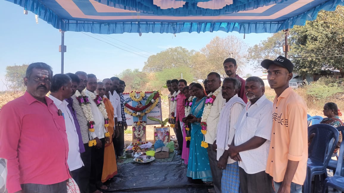 ಶ್ರೀ ಮಾಚೀದೇವರ  ದೇವಾಲಯದ ನಿರ್ಮಾಣಕ್ಕೆ ಚಾಲನೆ ಭೂಮಿ ಪೂಜೆ