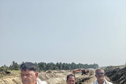 ಭದ್ರಾ ಕಾಮಗಾರಿ ಪರಿಶೀಲಿಸಿದ ಎರೆನಾಡು ರೈತ ಸಂಘದ ಪದಾಧಿಕಾರಿಗಳು