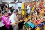 ದುರ್ಗಾಂಬಿಕಾ ದೇವಿಗೆ ಪೂಜೆ ಸಲ್ಲಿಸಿದ ಡಾ.ಪ್ರಭಾ ಮತ್ತು ಮಲ್ಲಿಕಾರ್ಜುನ್