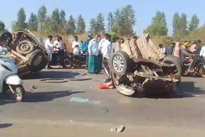 ಭೀಕರ ಅಪಘಾತಕ್ಕೆ ಕಾರು ತಂಡಾಗಿ ಓರ್ವ ಮೃತ