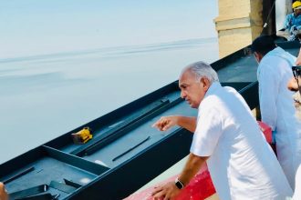 ತುಂಗಭದ್ರಾ ಜಲಾಶಯದ ಕ್ರಸ್ಟ್ ಗೇಟ್ ಅಳವಡಿಕೆ ಪರಿಶೀಲಿಸಿದ ಸಚಿವ ಬೋಸರಾಜು