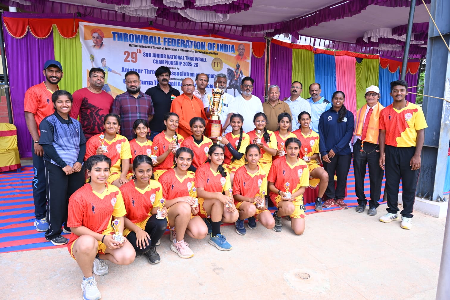 ಸಬ್ ಜೂನಿಯರ್ ರಾಷ್ಟ್ರೀಯ ಥ್ರೋ ಬಾಲ್ ಪಂದ್ಯಾವಳಿ ಮುಕ್ತಾಯ- ಕರ್ನಾಟಕ ಹಾಗೂ ತಮಿಳುನಾಡು ತಂಡಗಳಿಗೆ ಅಗ್ರಸ್ಥಾನ